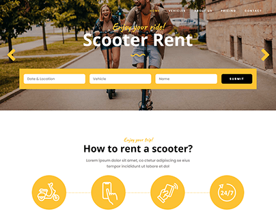 WordPress Website (Electric Scooter Rental -Home)