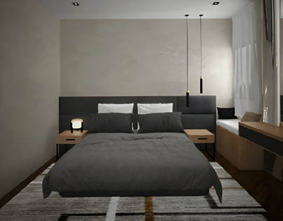 Industerial x Minimalist Bedroom Design