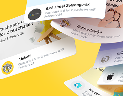 Cashback cards for Tinkoff mobile app