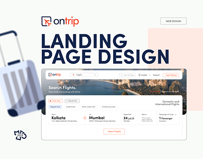 Ontrip landing page design