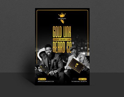 Flyer Design for Gold link Beard CO.