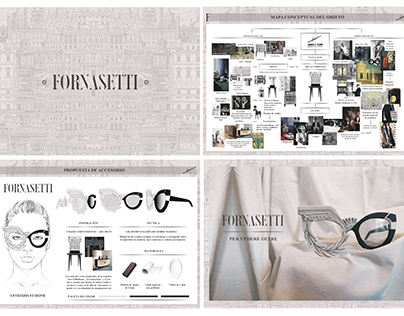 Diseño de anteojos para la marca Fornasetti