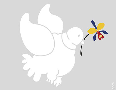 Colombian Peace Dove - Editorial Illustration