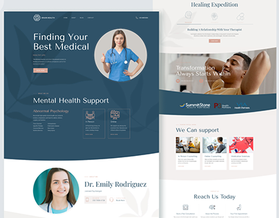 MedicalCare Website UI UX Landing Page Design