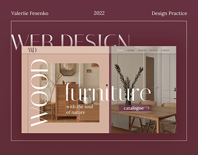 web design for a wooden furniture store