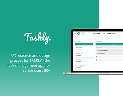 Taskly. UX Research & Design Process