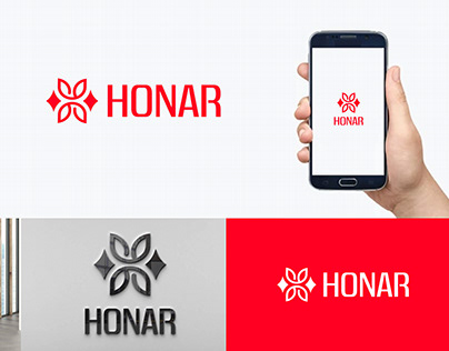Honar monogram style logo design for fashion brand.