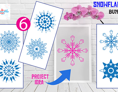 Snowflakes Vector Illustration Bundle