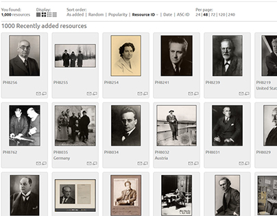 Website: image archive of the Arnold Schönberg Center