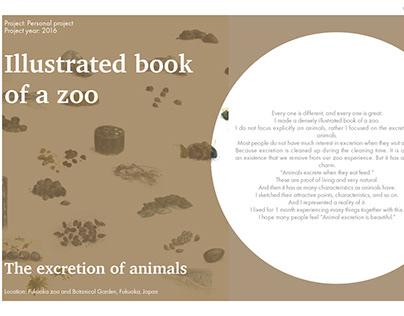 Illustrated book of a zoo | The excretion