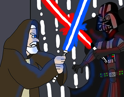 Darth Vader VS Obi Wan Kenobi SW New Hope