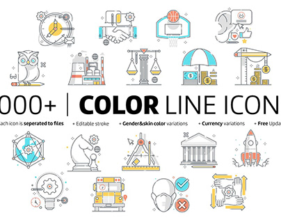 Color line icons