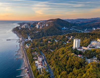 Sochi region aerial photo, Russia