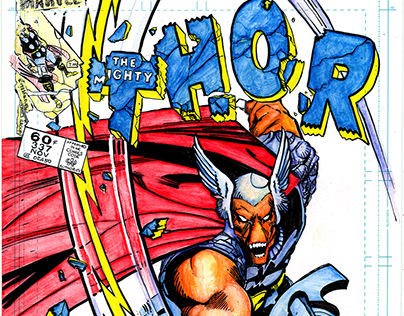The Mighty Thor #337 cover reproduction