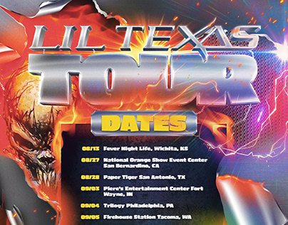 Project thumbnail - Lil Texas Tour Poster