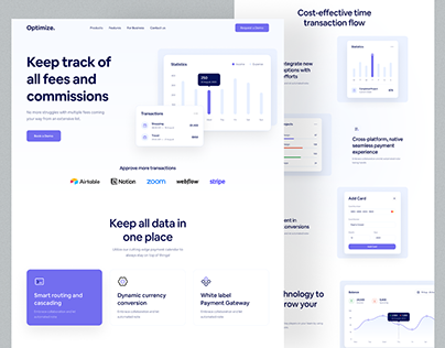 Payment service landing page
