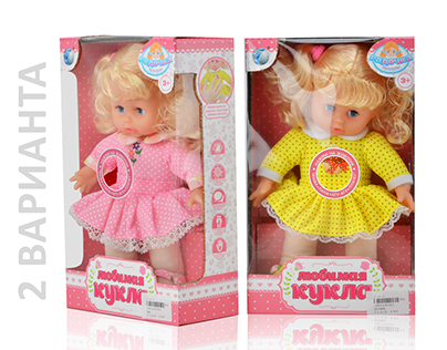 Дизайн упаковки для куклы в 2-ух вариантах