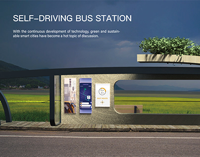Self driving bus station