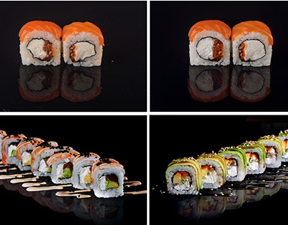 retouch photos for sushi - fugu bar japanese cuisine.