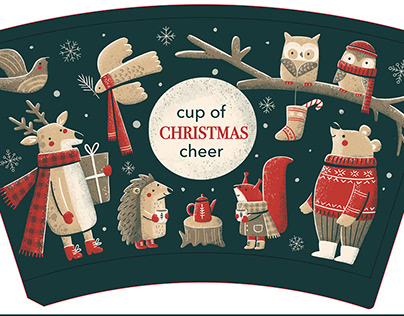 Design of Christmas coffee cup
