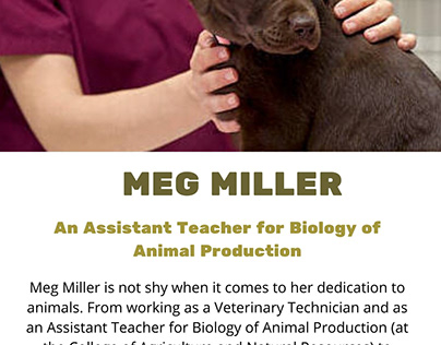 Meg Miller - An Assistant Teacher for Biology