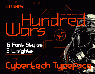 Hundred Wars - Cybertech Typeface