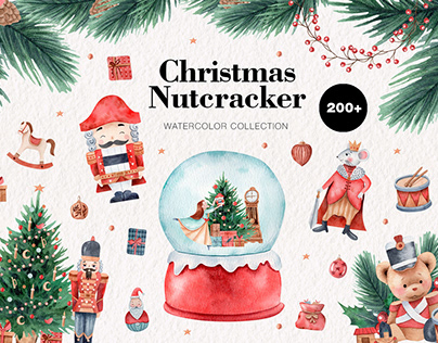 Christmas Nutcracker Watercolor Collection
