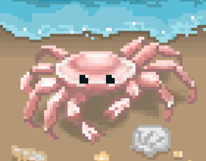 Baby Crab pixel animation