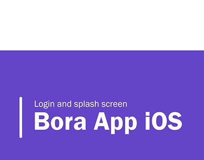 Login and splash screen - Bora App iOS