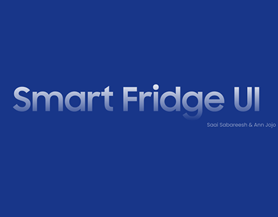 Smart Fridge UI Redesign
