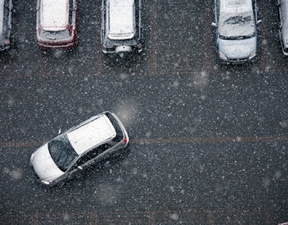 Snowy parking lot | David Cates |