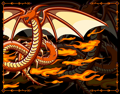Typhon Dragon | Tshirt Illustration