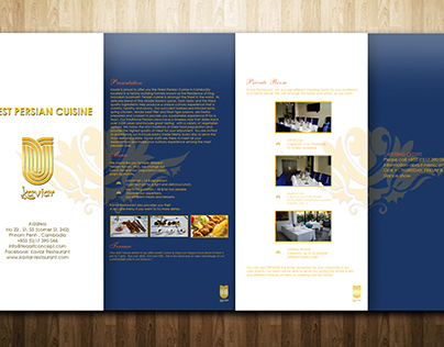 Brochure For Kaviar Restaurant
