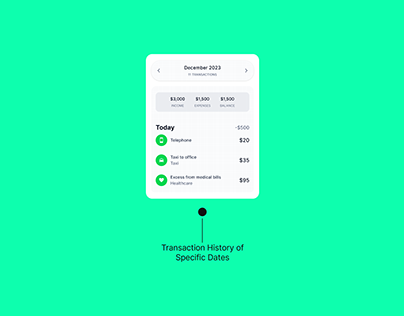 UI Card for Transaction History