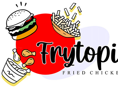 Fried food restaurant logo design