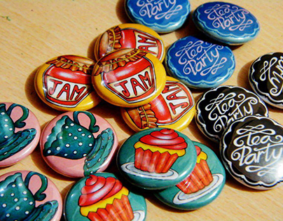 Button badges / Tea Party