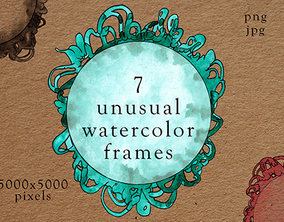 7 unusual watercolor frames