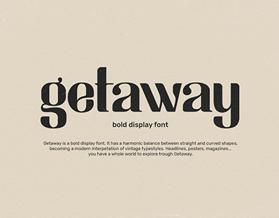 Getaway Display Font