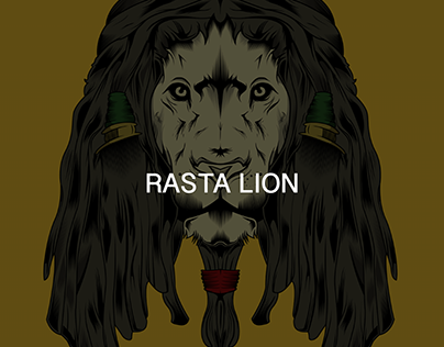 Rasta Lion Illustration