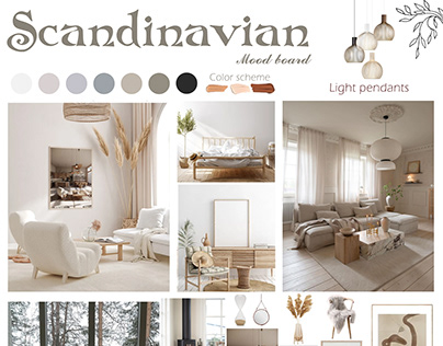 Scandinavian Interior Design Moodboard