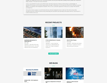 EB5- Investment Visa Website Design