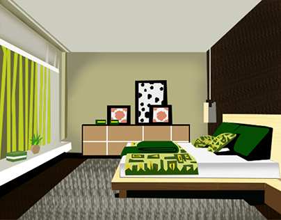 Room Decorating with vector design
