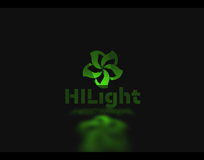 Elegant glitch logo reveal for HILIGHT company