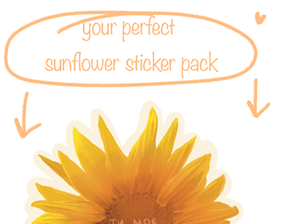Уour perfect sunflower sticker pack