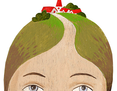 Woman with village on her head, 2010