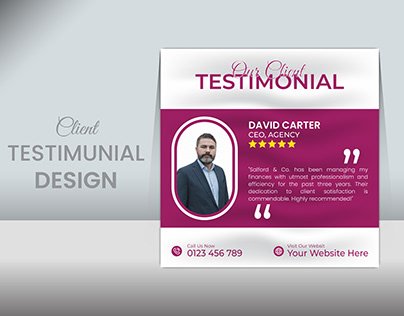 client testimonial design template