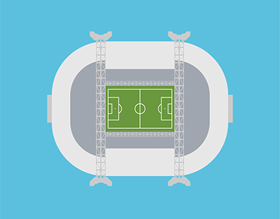 Football Stadiums Flat Design