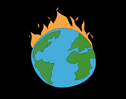 Earth on Fire Digital Illustration