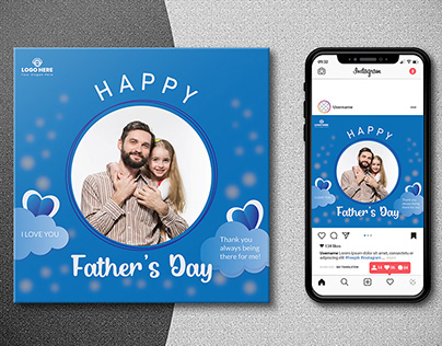 Father's Day Social Media Post Design