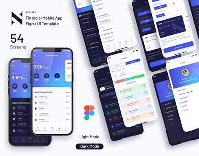 Nexipay - Banking Mobile App Figma UI Template